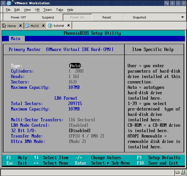 hd information from bios